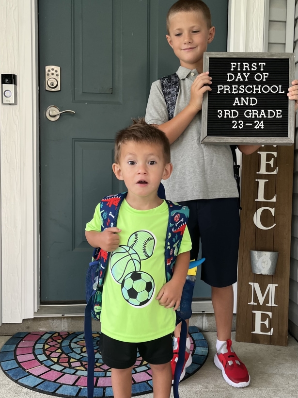 Kids going to school