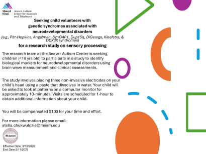 Thumbnail for Sensory Processing Study for 22q Community